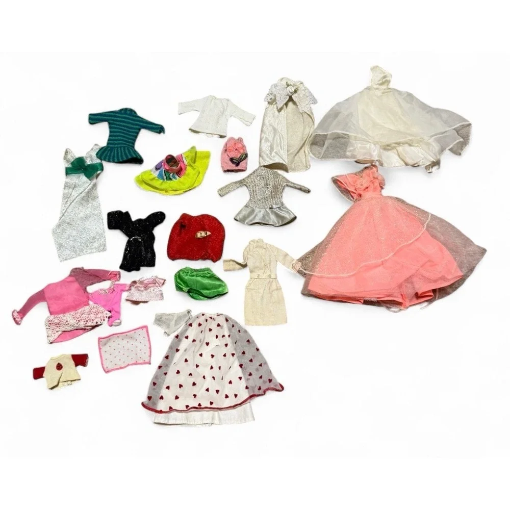 Vintage Barbie Mattel Doll Clothes Lot Dresses Tops Skirts Accessories Mixed TLC